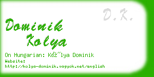 dominik kolya business card